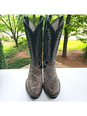 NEW Cowtown Mens Size 9D Western Diamondback Rattlesnake Exotic Cowboy Boots 9 D
